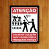 PLACA DECORATIVA ATENÇÃO - COLEÇÃO